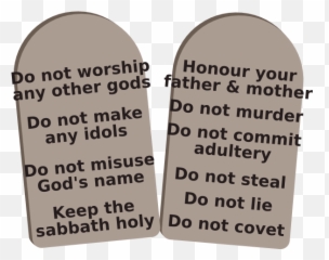 Common Ground Church Keeps Praying - Ten Commandments Stones Cartoon Emoji