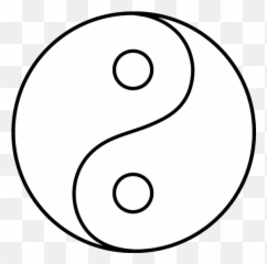 Blank Yin Yang Line Art - Yin Yang Line Art Emoji,Yin And Yang Emoji