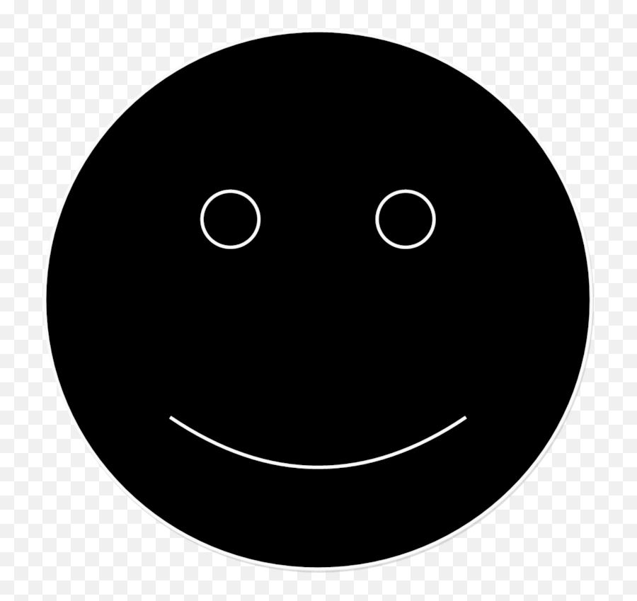 Black Smiley Face - Circle Emoji,Smiley Emotion