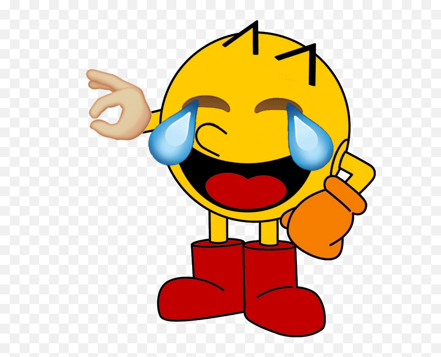 Crying Laughing Emoji Png - Pac Man 2d 484663 Vippng Cartoon Pac Man Character,Laughing Emoji Png