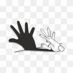 Bunny Shadow Stickers Car moto bike 3D stickers - Hand Puppets Emoji