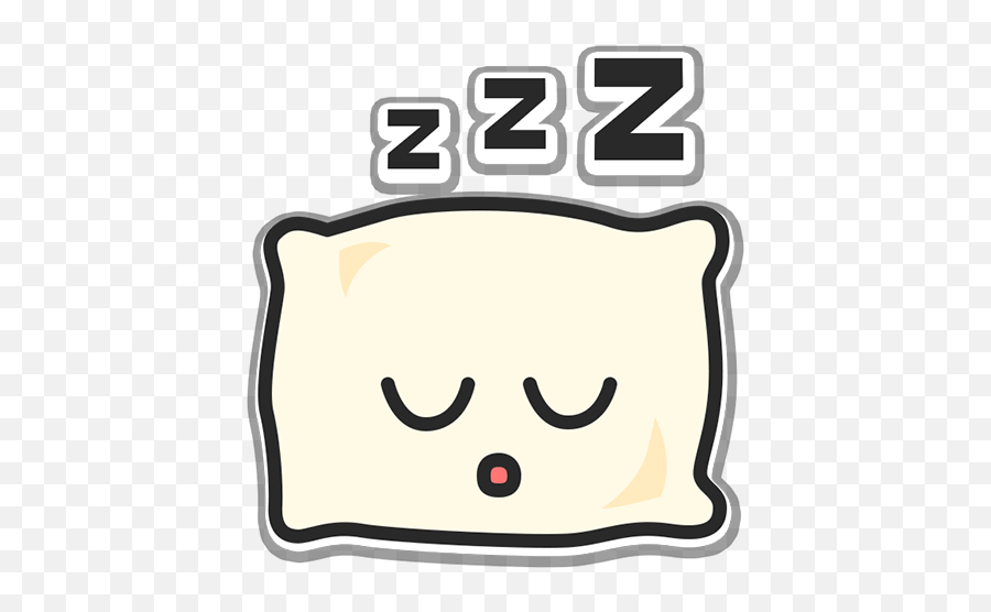 Pillow Sleep Zzz Character Cartoon - Clip Art Emoji,Sleeping Emoji Pillow