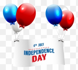 Independence Day With Balloons Transparent Png Clip Art Image - Portable Network Graphics Emoji,Independence Day Emoji