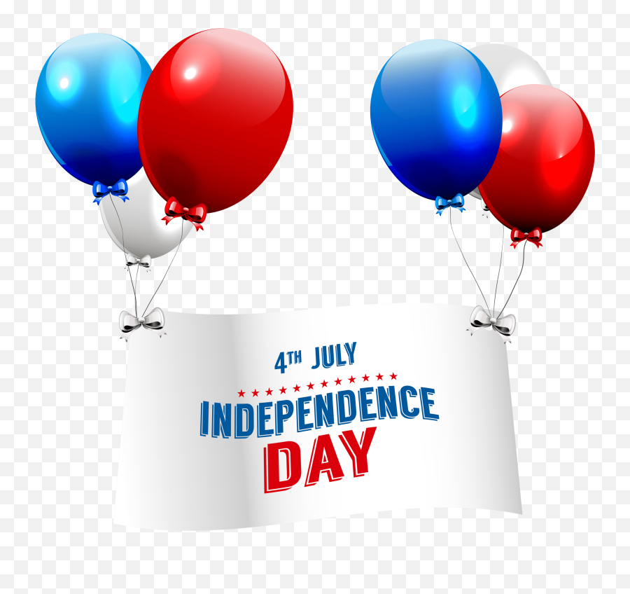 Independence Day With Balloons Transparent Png Clip Art Image - Portable Network Graphics Emoji,Independence Day Emoji