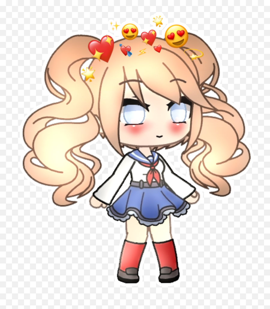 Schooluniform Cute Girl Tsundere - Cute Gacha Life Characters Emoji,Tsundere Emoji