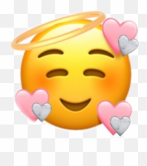 Tumblr Emoji Frretoedit Corazones Angel Remix - Transparent Heart Face