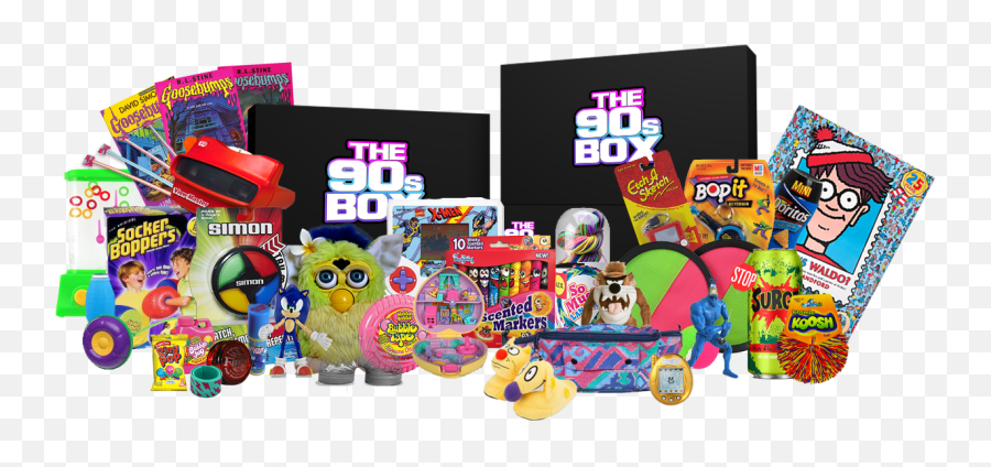 A Monthly Subscription Box Full Of 90u0027s Toys Games Snacks - Box Emoji,Headbanger Emoji