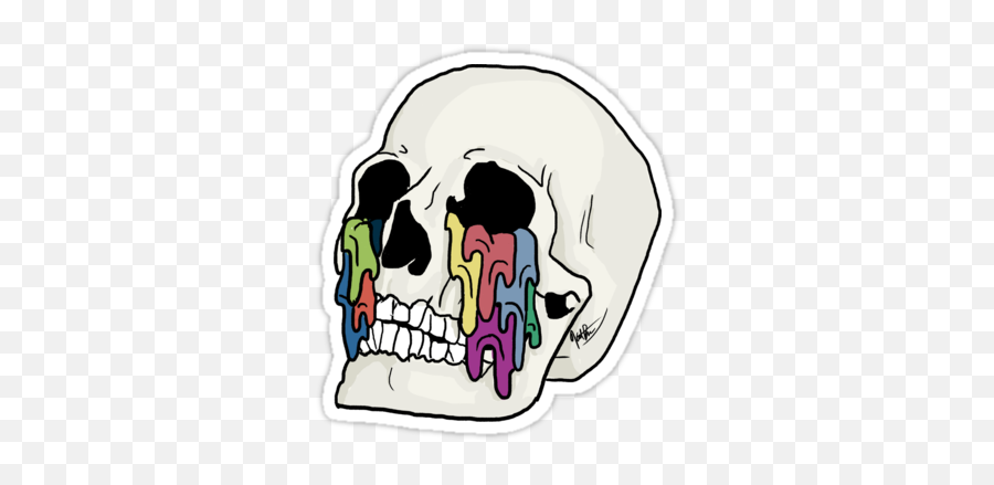 A Skull With The Drips Seen In The Self Titled Album By - Self Titled Twenty One Pilots Skull Emoji,Skull Water Skull Emoji