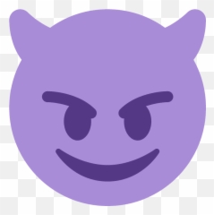 Smiling Face With Horns Emoji Clipart - Smiling Imp,Man Skull Emoji