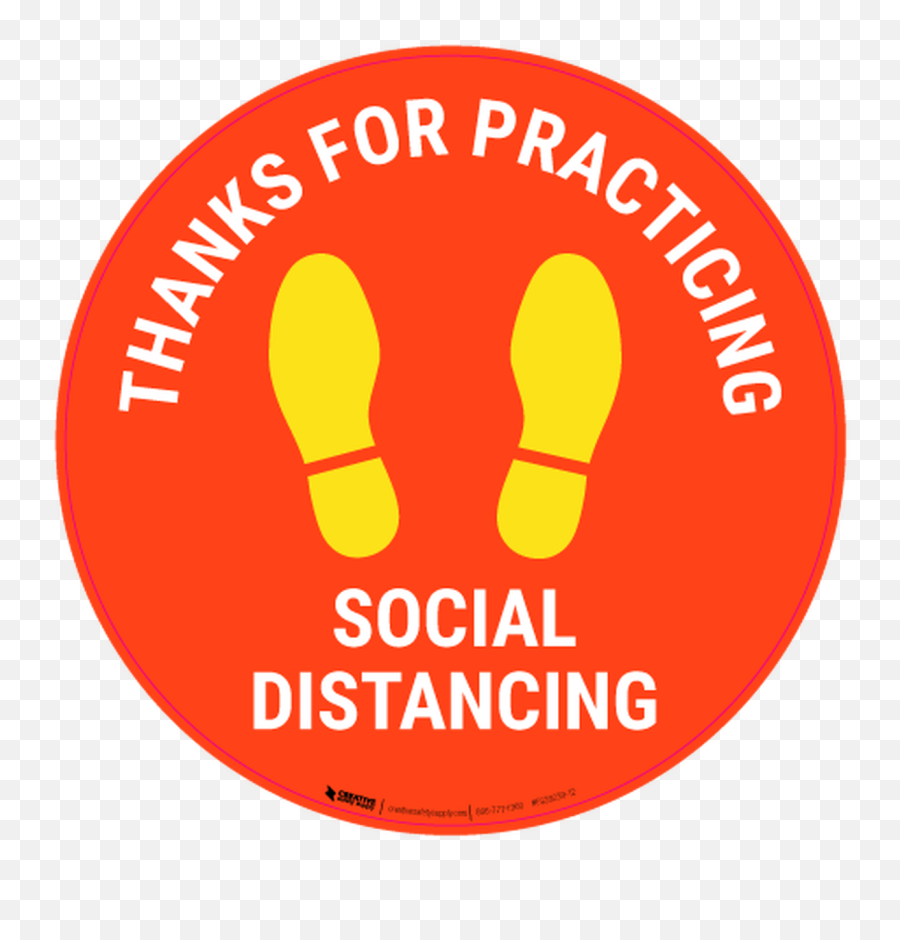 Thanks For Practicing Social Distancing - Floor Sign Evening With James Blunt Emoji,Poland Emoji