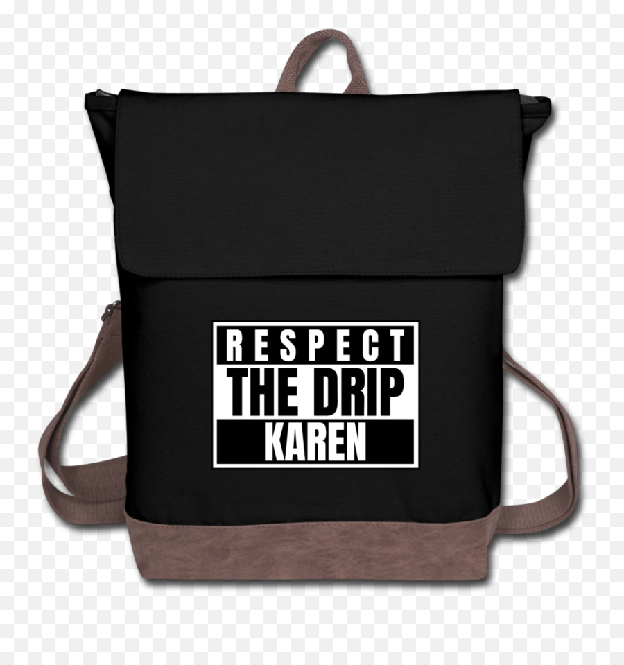 Respect The Drip Karen Canvas Backpack - Messenger Bag Emoji,Black Emoji Backpack