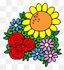 Animated Spring - Cartoon Transparent Flowers Emoji