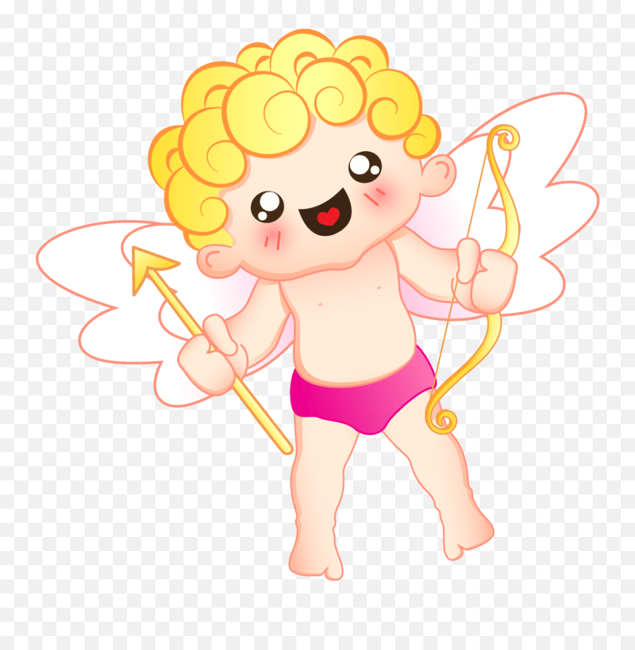 Free Cupid Clipart - Dibujo De Cupido Kawaii Emoji,Hillbilly Emoji