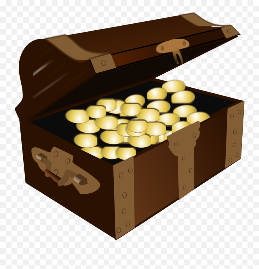 Treasure Chest With Gold Coins - Wikimedia Commons Treasure Chest Emoji,Treasure Chest Emoji