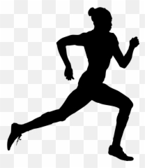 Runner Running Woman - Female Track And Field Silhouette Emoji