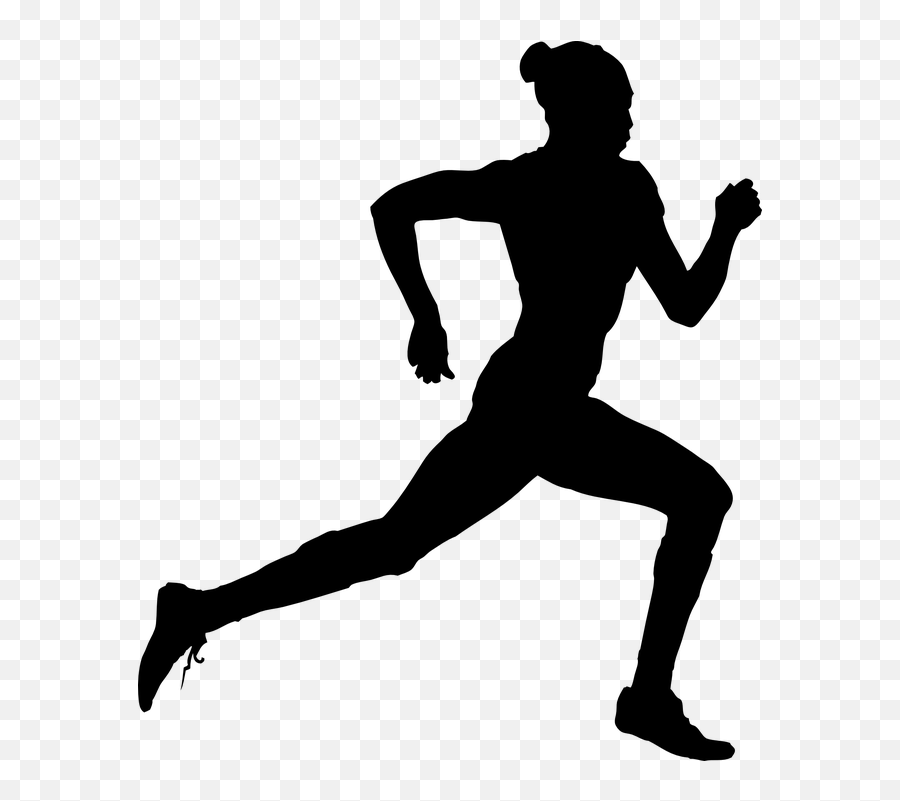Runner Run Running Woman - Female Track And Field Silhouette Emoji,Running Emoji Text
