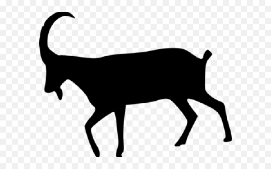 Goat Clipart Shadow - Ram Silhouette Clipart Emoji,Goat Emoji Png