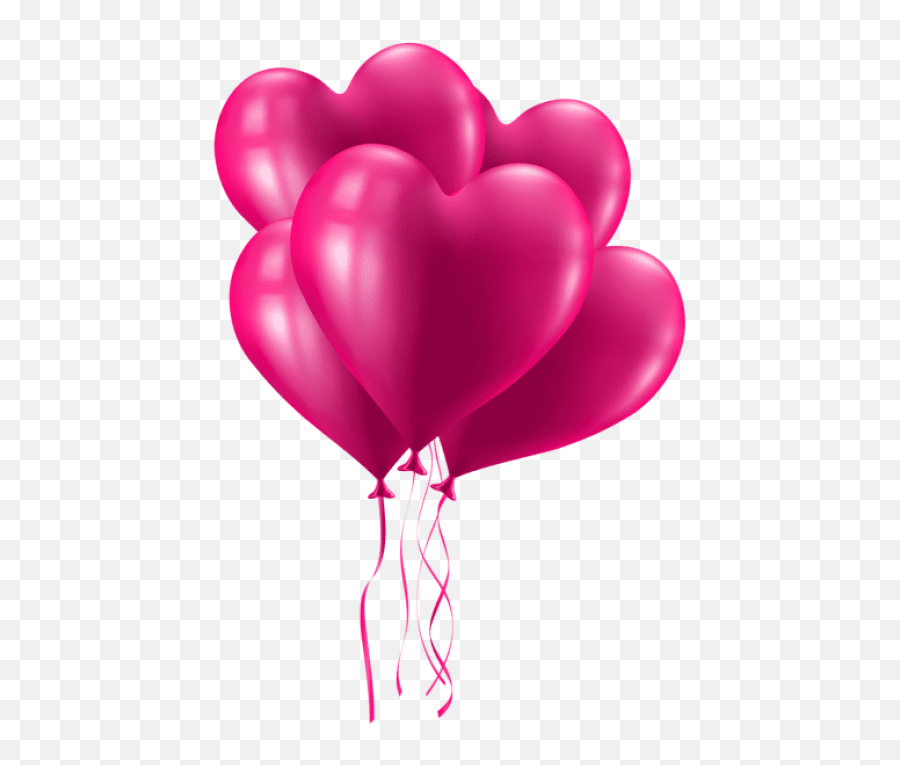 Pink Heart Balloons Clipart - Day Balloon Png Emoji,Heart Emoji Balloons