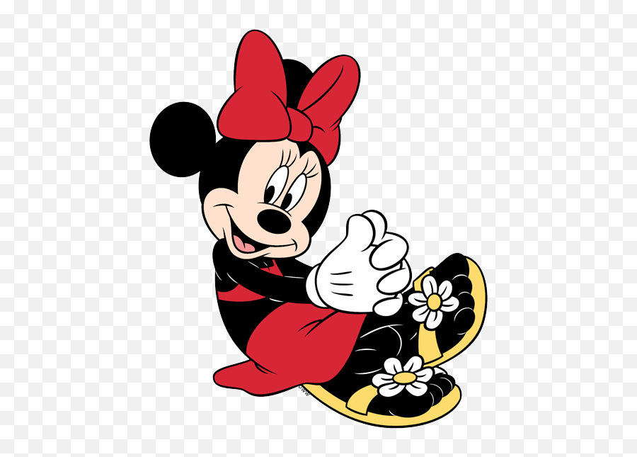 Minnie Mouse Enjoying Her Summer While Wearing Her Red 3 - Minnie Mouse In Her Swimsuit Emoji,Mickey Mouse Emoji