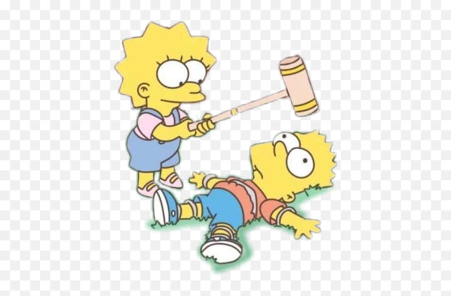 Sister Brother Simpsons Animado - Cartoon Emoji,Brother And Sister Emoji