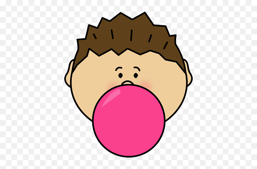 Bubble Face Clipart - Bubble Gum Clip Art Emoji,Blowing Bubbles Emoji