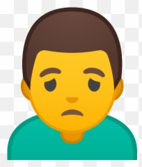Man Frowning Free Icon Of Noto Emoji People Expressions Icons - Xxx,Male Shrug Emoji