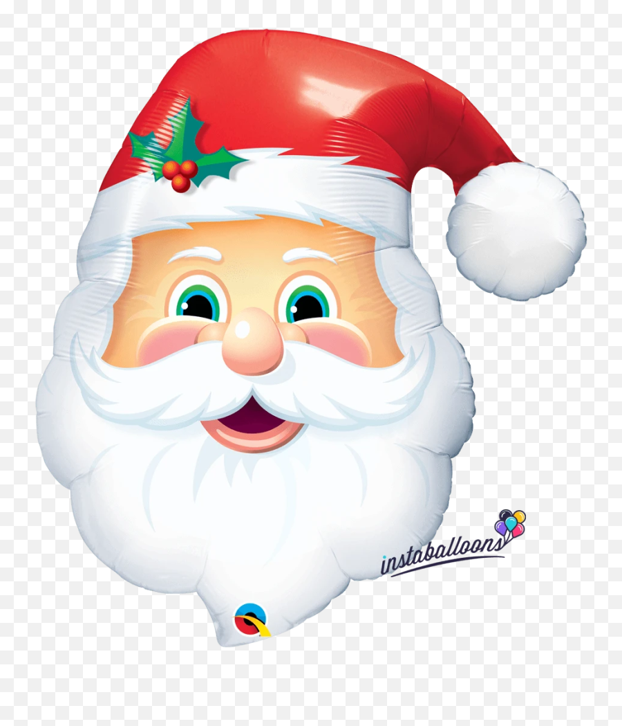 Jumbo Jolly Santa Claus Balloon - Cabeza De Santa Claus Emoji,Emoji Santa Claus