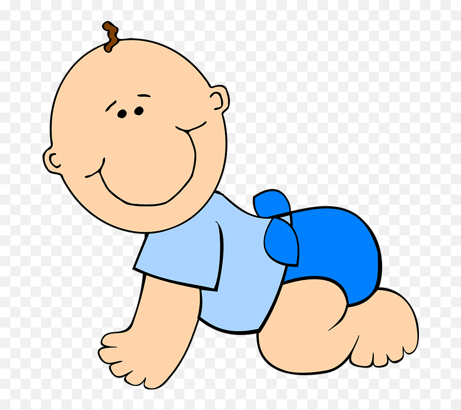 Baby Boy Diaper - Clip Art Of Baby Emoji,Baby Crawling Emoji