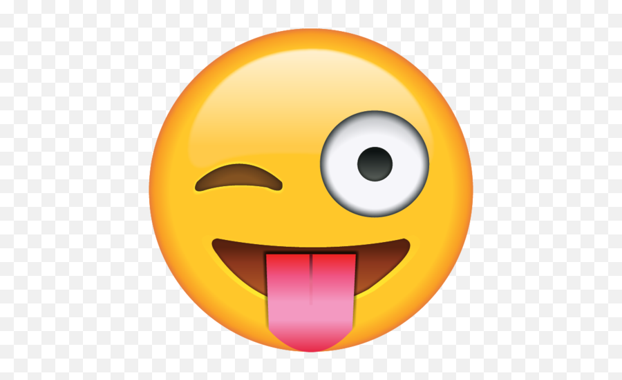 Tongue Out Emoji With Winking Eye - Emojis Tongue Sticking Out,Eye Emoji