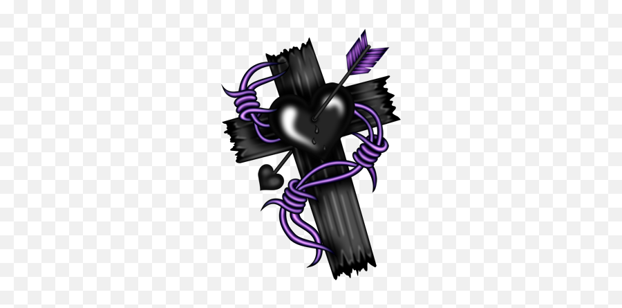 Pin - Ángele Con El Corazón Roto Emoji,Purple Cross Emoji