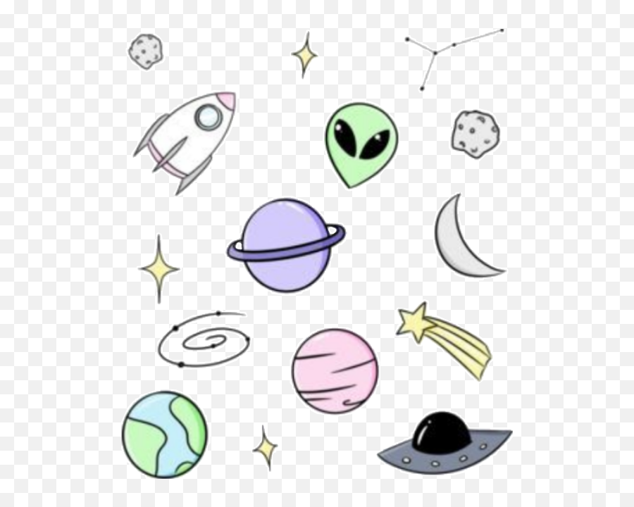Galaxy Space Tumblr Emoji Overlays Tumblrarts Freetoedi - Aesthetic Stickers,Space Emoji