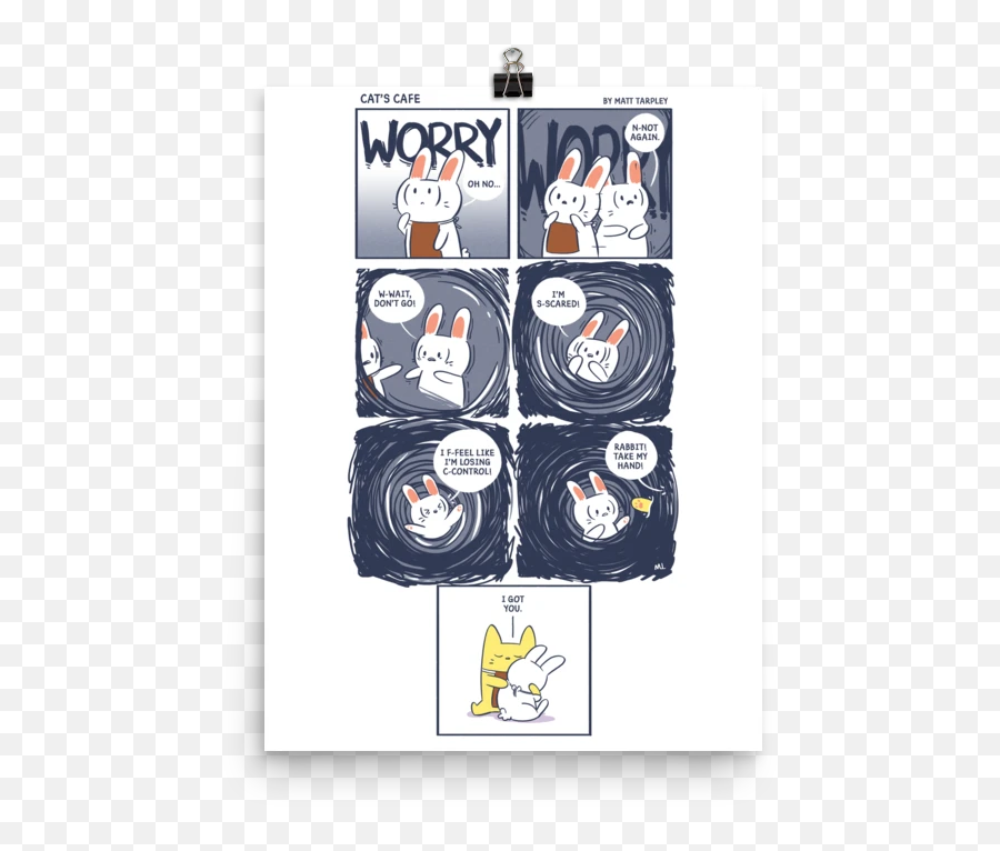 Poster Worry U2013 Catscafestore - A Comics Collection Emoji,Worry Emoticon