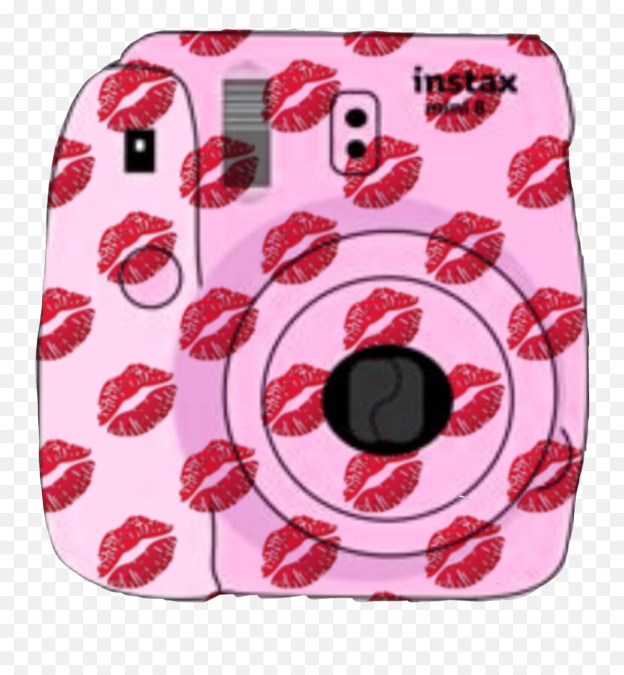 Instax Mini Polaroid Camera Love Emoji Pattern Kiss Kis - Circle,Mini Emoji