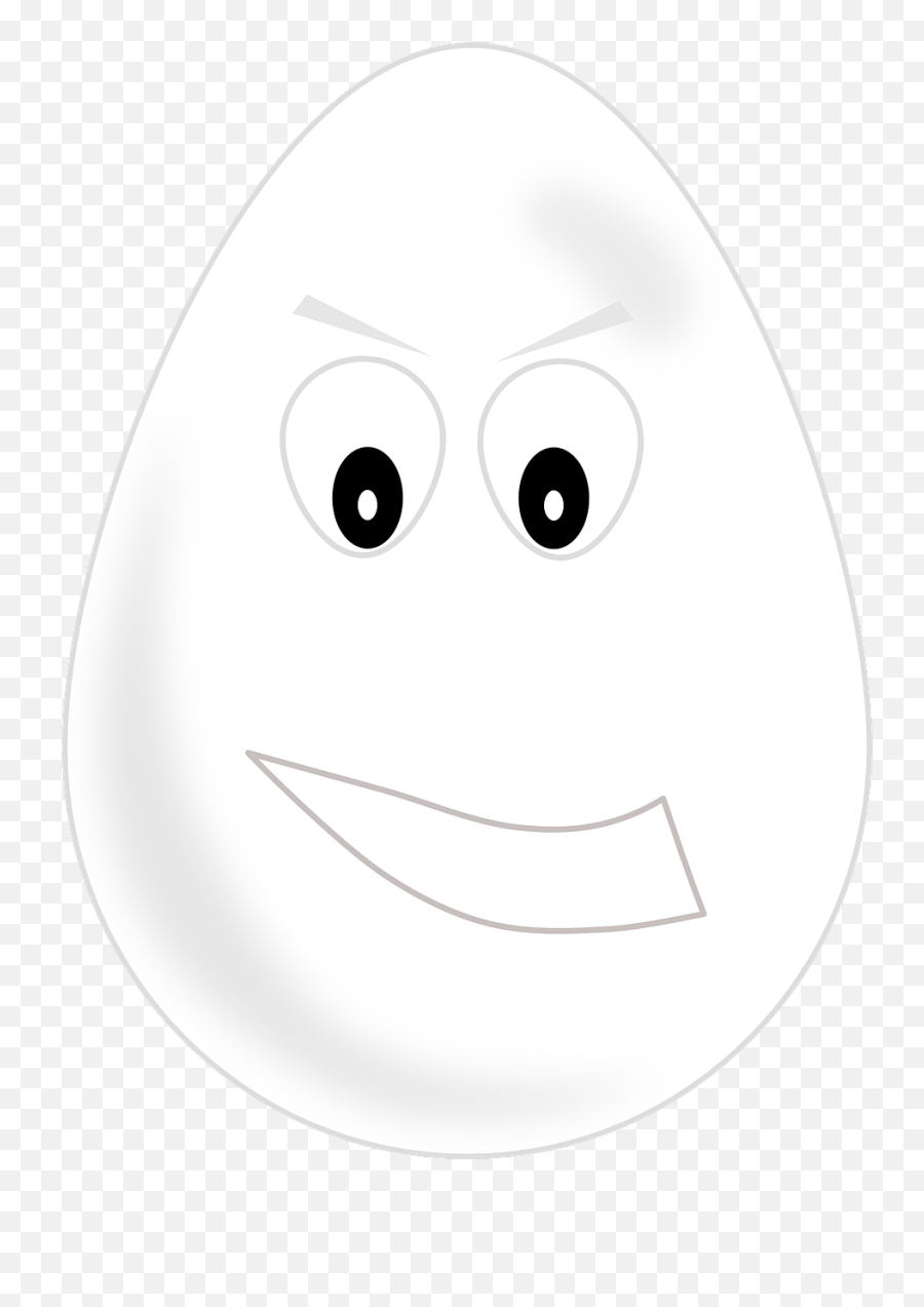 Egg Face Eyes Mouth Grimly - Egg With Face Transparent Emoji,Eyes Emoticons