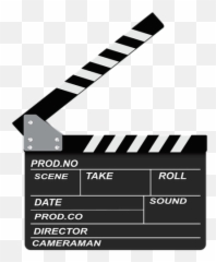 director movie cinema recording scene take black object - Clapperboard Transparent Background Emoji