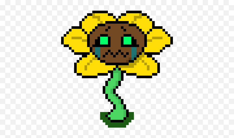 Pixel Art Gallery - Flowey Undertale Png Emoji,Groan Emoticon