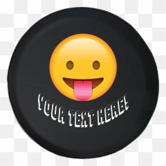 Details about Spare Tire Cover Personalized Emoji Tease Tongue Out JK Accessories - Sticky Tech
