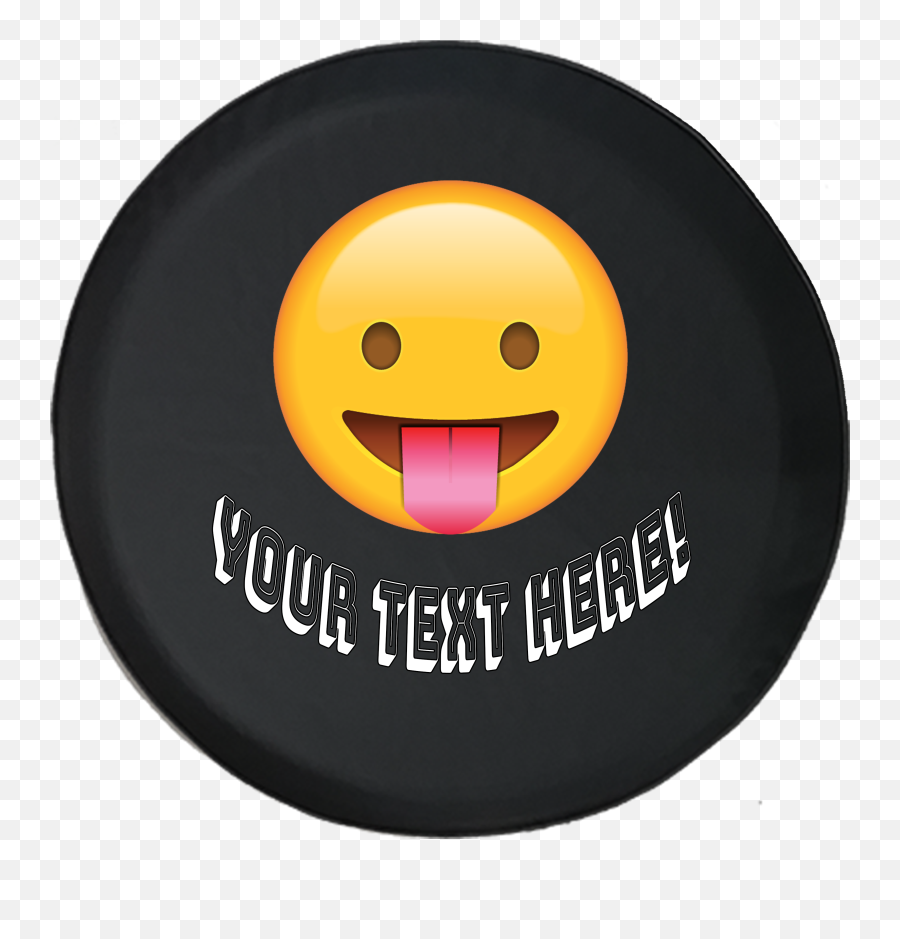 Details About Spare Tire Cover Personalized Emoji Tease Tongue Out Jk Accessories - Sticky Tech,The Lock Emoji