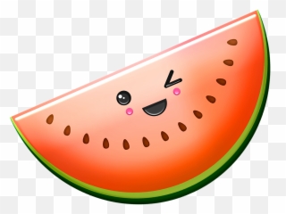 Kawaii Food Face - Free Image On Pixabay Vandmelon Med Cut Ansigt Emoji,Kawaii Emoji