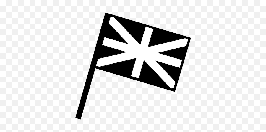 Uk Flag Silhouette - English Flag Black Icon Emoji,Romanian Flag Emoji