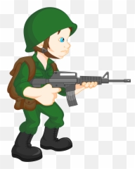 Clipart Sword Gun Transparent - Transparent Soldier Cartoon Png Emoji,Skull Gun Knife Emoji