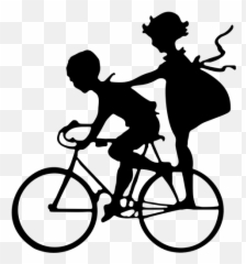 Bike Silhouette Clip Art At Getdrawings - Brother And Sister Icon Emoji,Biking Emoji