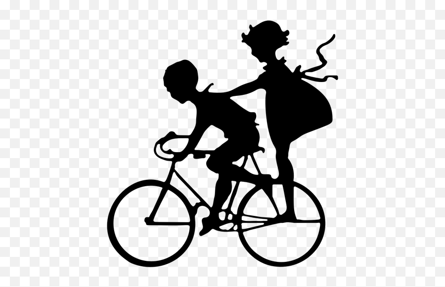 Bike Silhouette Clip Art At Getdrawings - Brother And Sister Icon Emoji,Biking Emoji