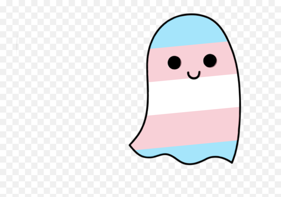 Prideghost Pride Trans Transgender - Cartoon Emoji,Trans Pride Flag Emoji
