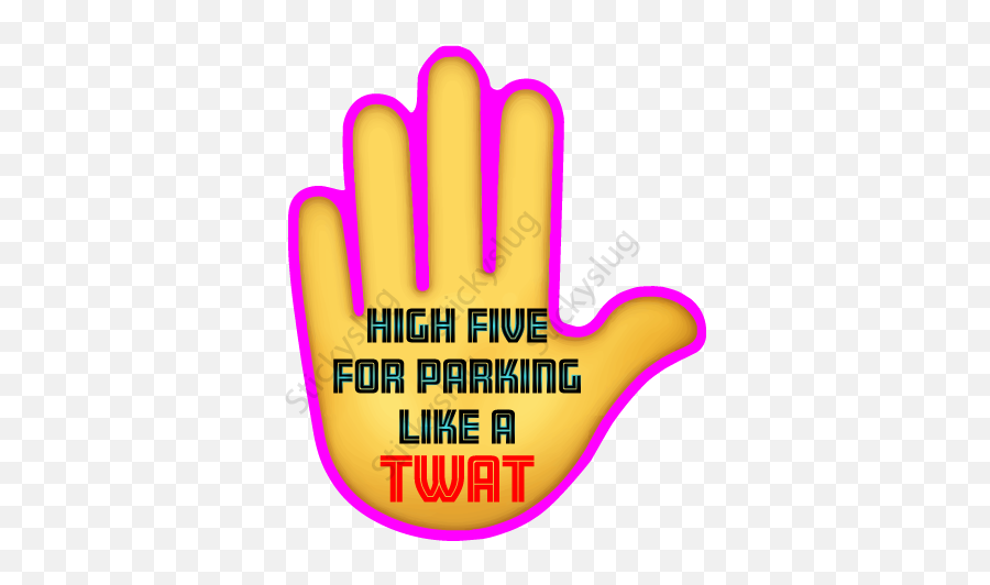 Bad Parking Sticker - Clip Art Emoji,High Five Emoji Meme