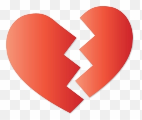 Broken Heart Fractured Cracked Sign - Clipart Png Emoji
