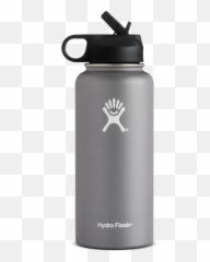 32 Oz Wide Mouth Straw Lid Graphite - Hydro Flask 32 Oz Graphite Emoji,Emoji Water Bottles