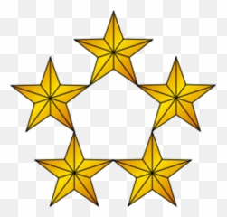 New York Fire Department Chief Rank - 5 Stars In A Circle Emoji