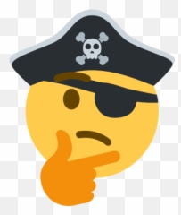 Pirate - Thinking Emoji Meme Png