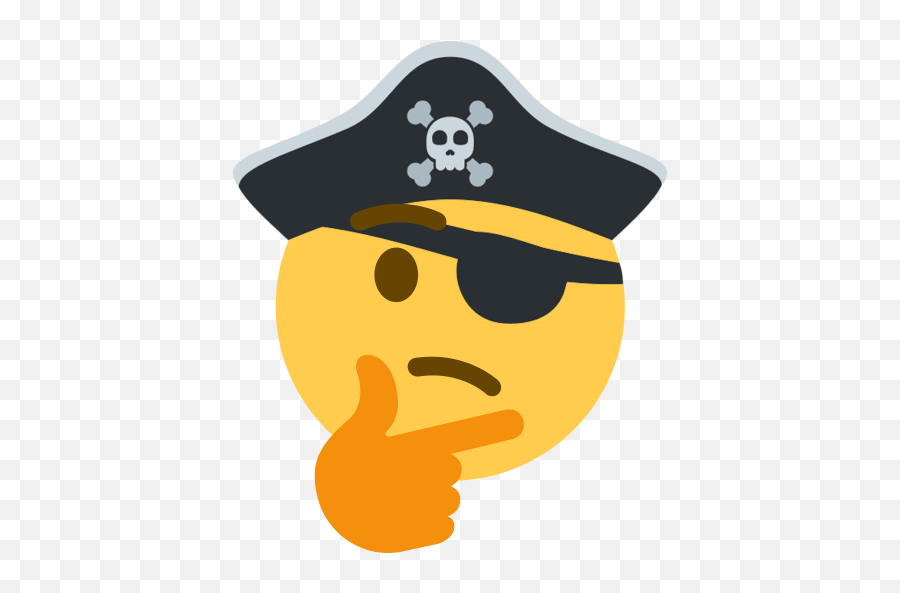 Pirate - Thinking Emoji Meme Png,Thonk Emoji